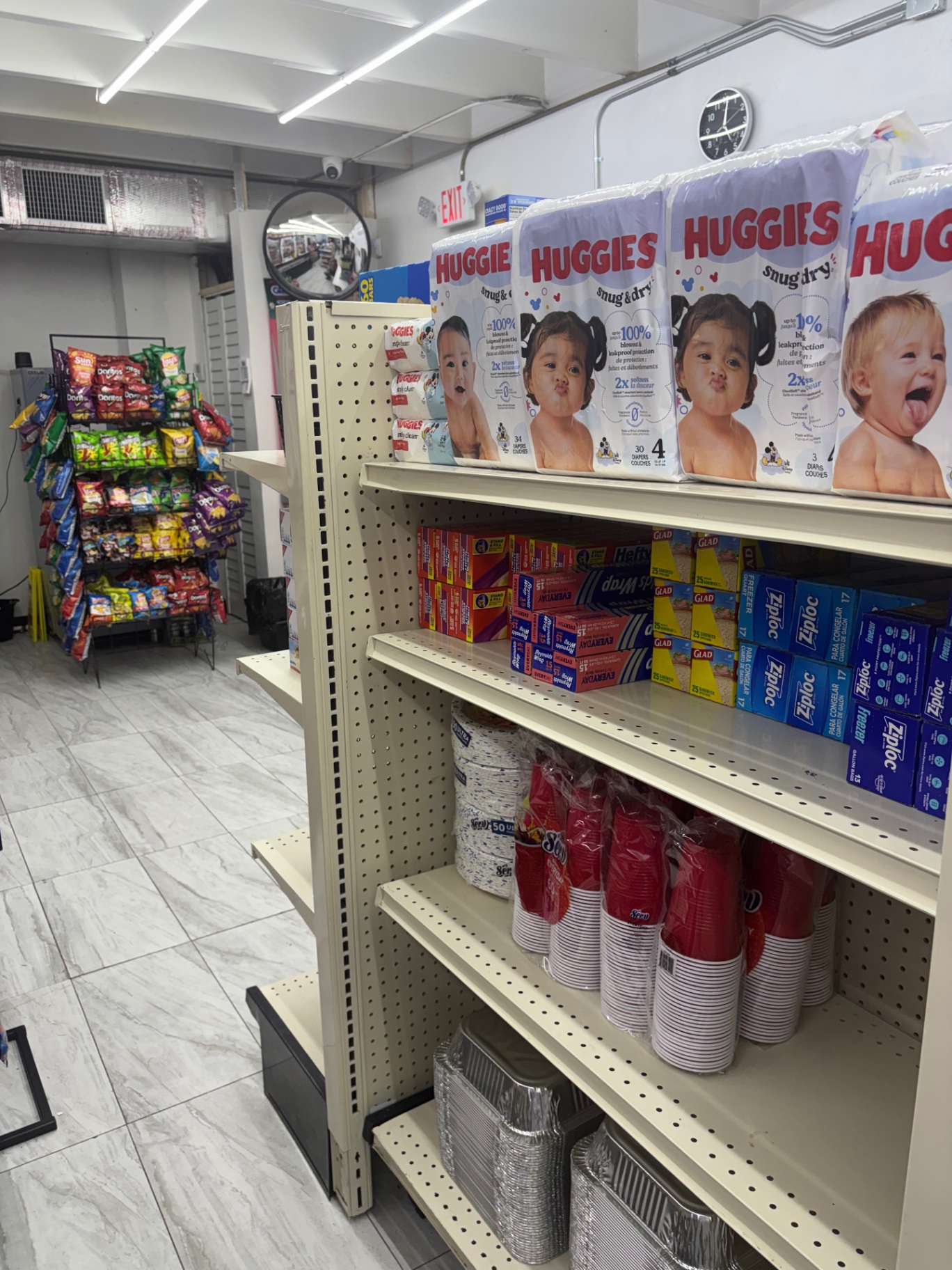 Snacks & household goods